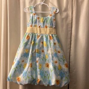 LIKE NEW cupcake floral print dress with satin tie